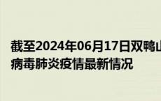 截至2024年06月17日双鸭山疫情最新消息-双鸭山新型冠状病毒肺炎疫情最新情况